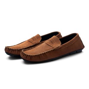 Chocolate-Suede-Leather-Loafer-1