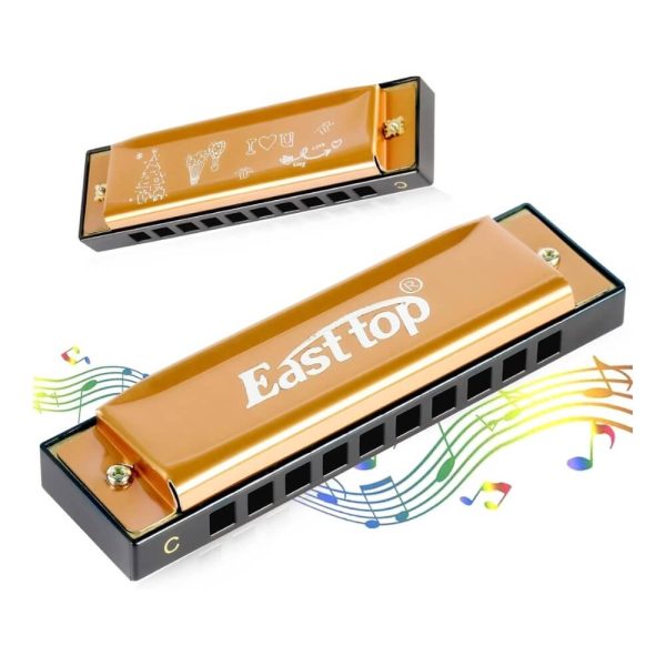 East-top-Blues-Harmonica-Diatonic-Harmonica-Key-of-C-10-Holes-2