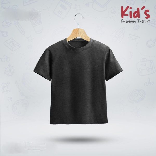 Kids-Premium-Blank-T-Shirt-Anthra-Melange