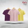 Kids-Premium-Blank-T-Shirt-Combo-Purple-Light-Pink-Yellow