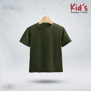 Kids-Premium-Blank-T-Shirt-Olive
