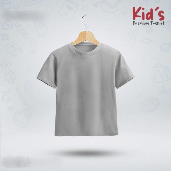 Kids-Premium-Blank-T-Shirt-Silver