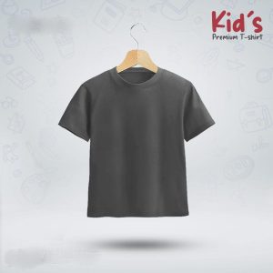 Kids-Premium-Blank-T-shirt-Charcoal