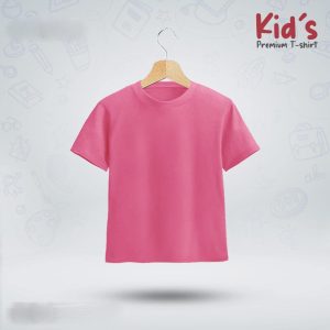 Kids-Premium-Blank-T-shirt-Deep-Pink