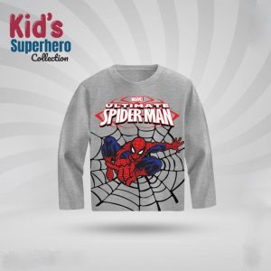 Kids-Premium-Full-Sleeve-T-Shirt-Spiderman