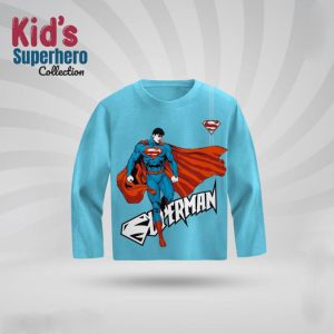 Kids-Premium-Full-Sleeve-T-Shirt-Superman