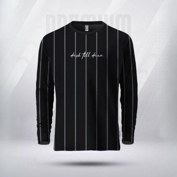 Mens-Premium-Sports-Active-Wear-Full-Sleeve-T-shirt-Blackdust