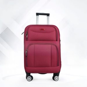 Premium-Soft-24-Trolley-Bag-Red