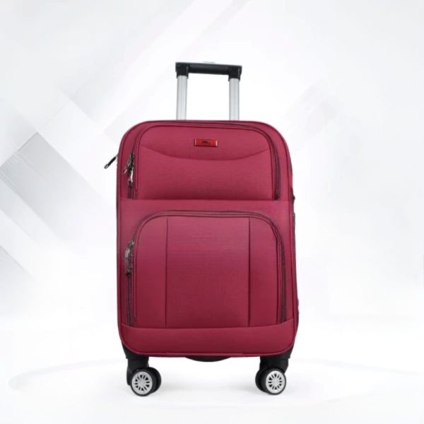 Premium-Soft-24-Trolley-Bag-Red