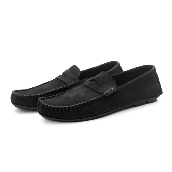 Pure-Black-Suede-Leather-Loafer-1