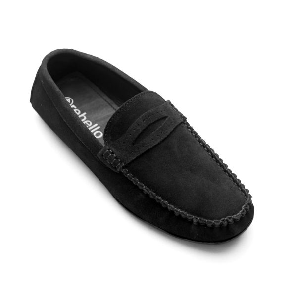 Pure-Black-Suede-Leather-Loafer-2