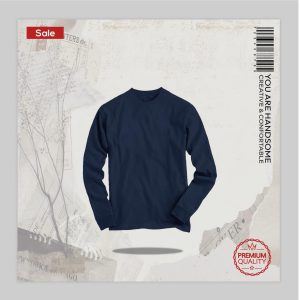 Premium-Mens-Blank-Full-Sleeve-T-Shirt-Deep-Navy-Blue