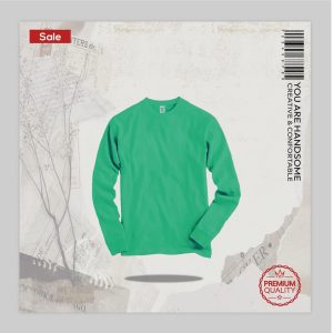 Premium-Mens-Blank-Full-Sleeve-T-Shirt-Gumdrop-Green