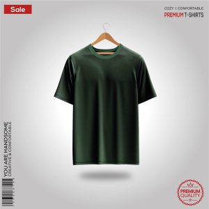 Premium-Mens-Blank-T-Shirt-Bottle-Green