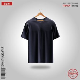 Premium-Mens-Blank-T-Shirt-NavyBlue