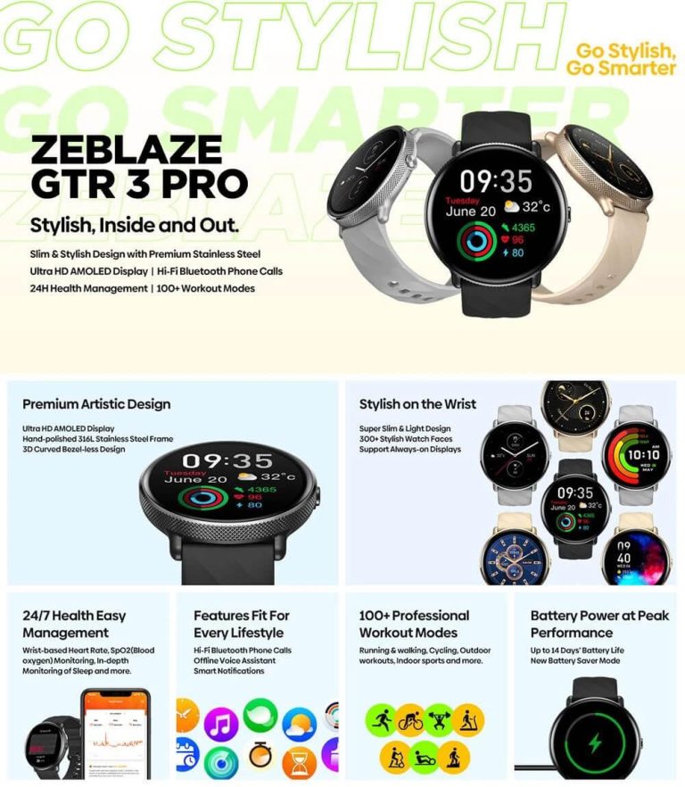 Zeblaze GTR 3 Pro Smartwatch price in Bangladesh | Diamu