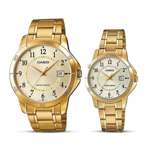 Casio-Gold-Dial-Couple-Watch