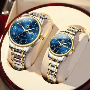 Olevs-Two-tone-Couple-Watch-–-2891
