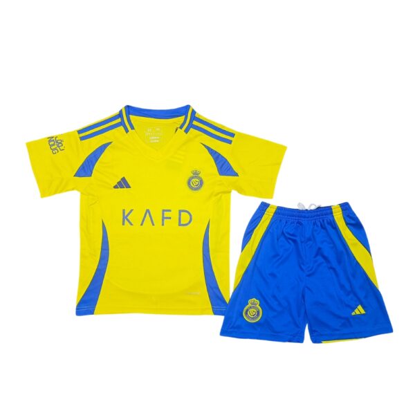 Al-Nassr-Home-Kids-Jersey-With-Shorts-2024-25