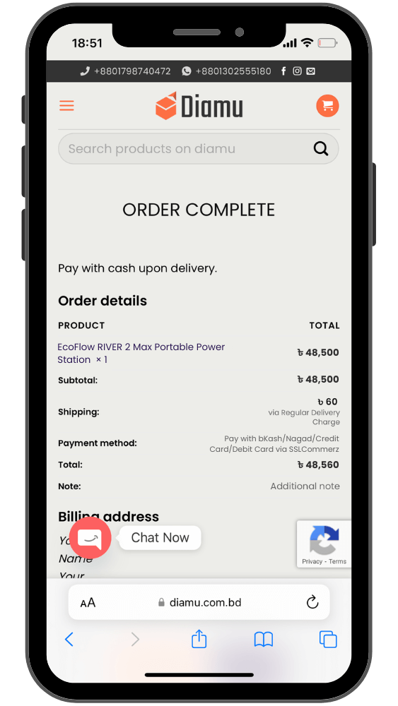 Order-Complete-Payment-Mobile-Version-Diamu