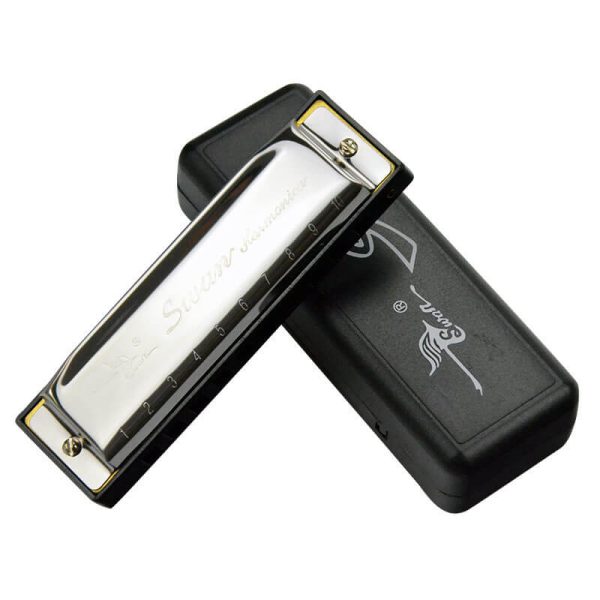 Swan-Harmonica-C-Key-Steel-–-Silver