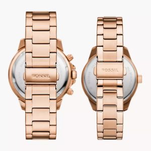 Fossil-BQ2827SET-His-and-Hers-Bannon-Rose-Gold-tone-Brown-Dial-Watch-Box-Set-1