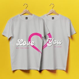 Gift-Couple-T-Shirts-Grey-Diamu
