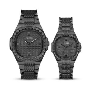 Guess-Rebel-Black-Dial-Couple-Watch