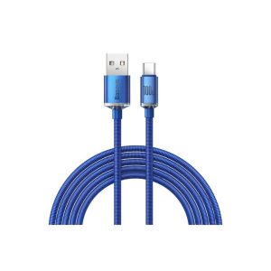 Baseus-USB-to-Type-C-100W-Crystal-Shine-Series-Fast-Charging-Data-Cable-1.2m-Blue