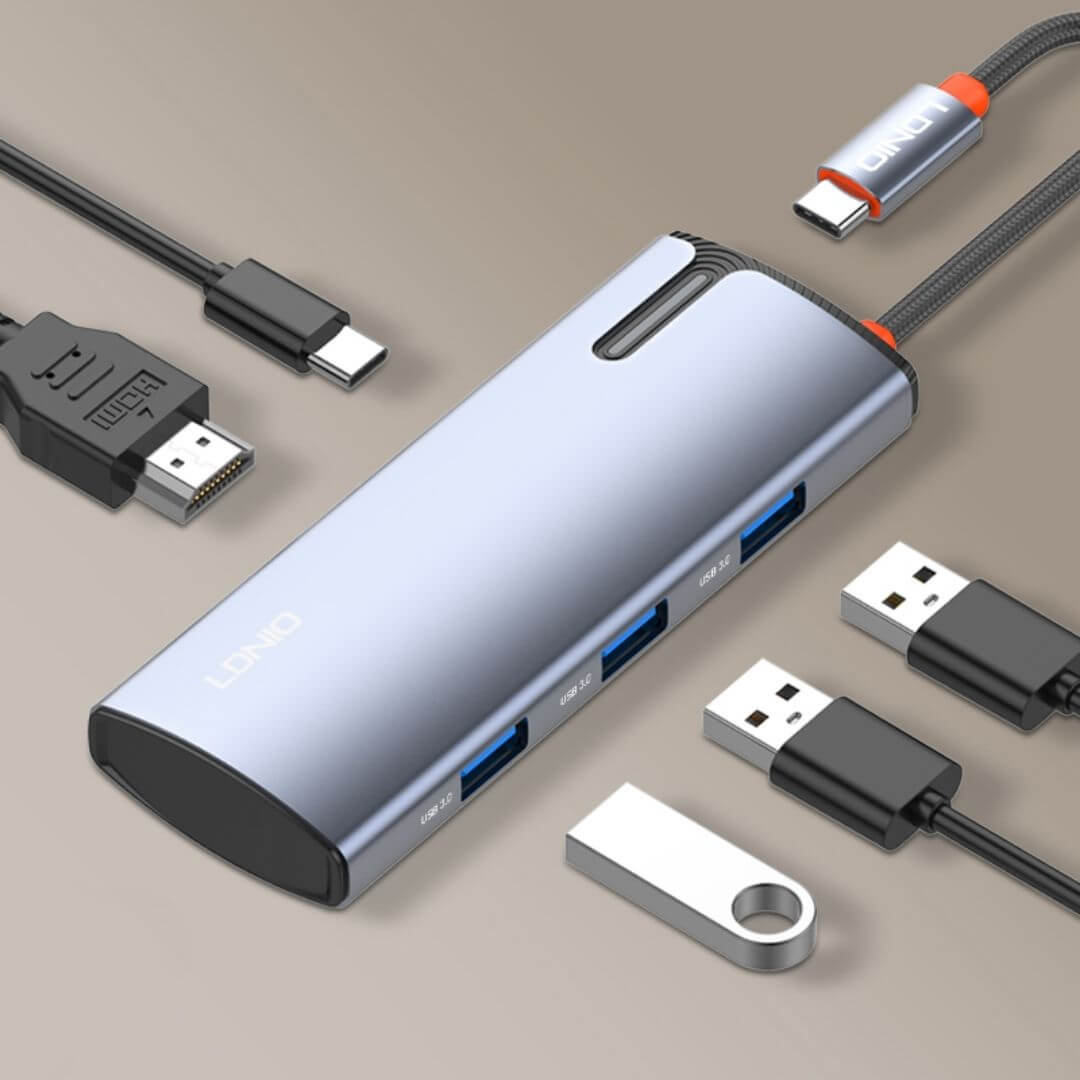 LDNIO DS-15H 5 In 1 USB C Dock Station - Image 4