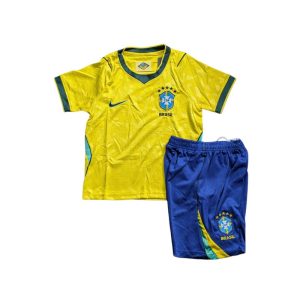 Brazil-Home-Kids-Jersey-With-Shorts-World-Cup-2026