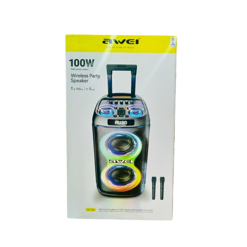 Awei-KT33-Troly-Wireless-Party-Speaker-with-2-Microphone-2