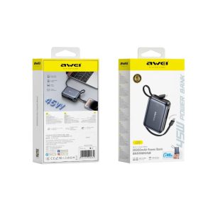 Awei-C03-45W-Fast-Charging-Power-Bank-20000mAh